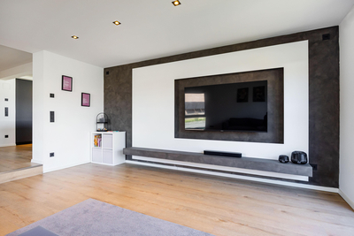 Wohnzimmer- Fernsehwand